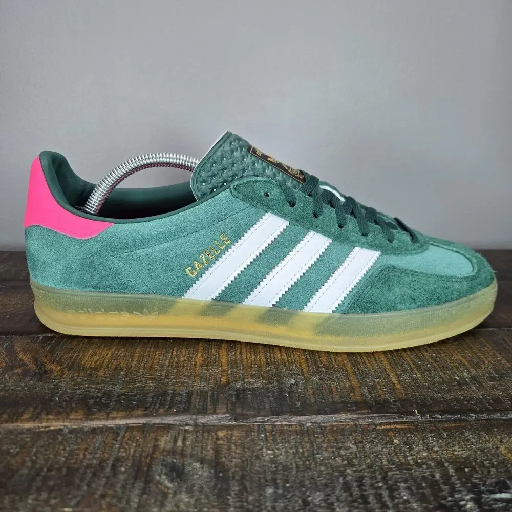 NEW adidas Gazelle Indoor Womens Size 10.5 Lifestyle Shoes Green Pink IG5929